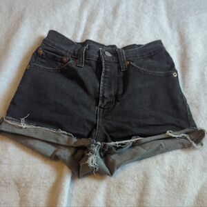 Levi high rise shorts